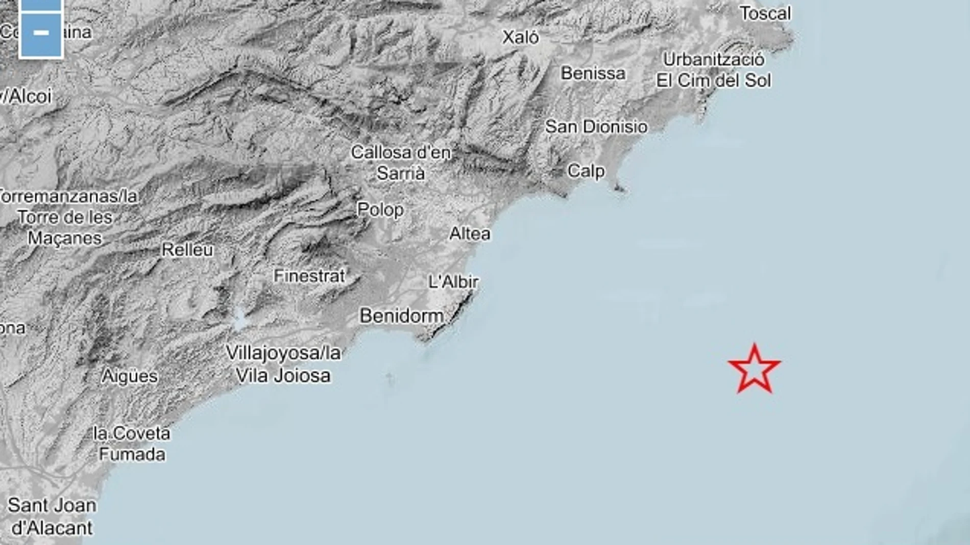 El Cabo de Palos registra un terremoto de 1,7 grados frente a la costa de Benidorm