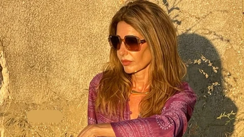 Pilar de Arce con conjunto de las rebajas de Pull and Bear