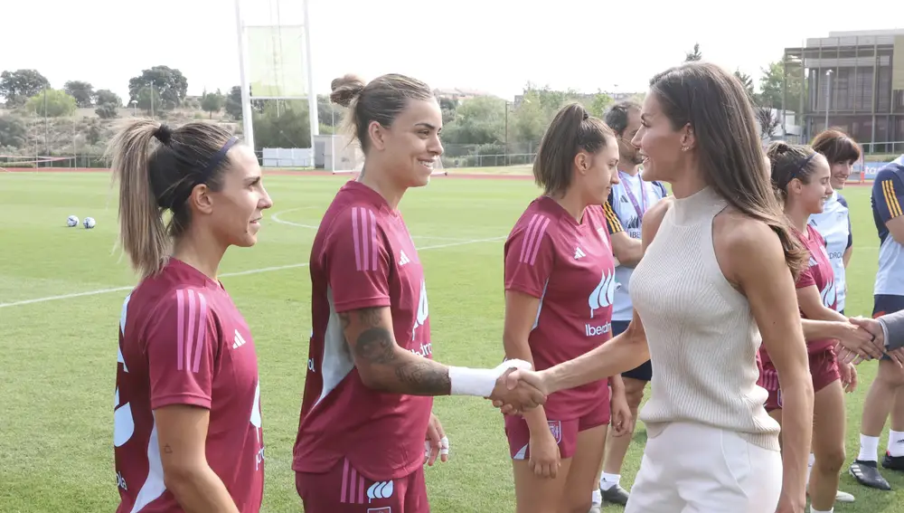 Letizia con la Selección de Fútbol Femenina