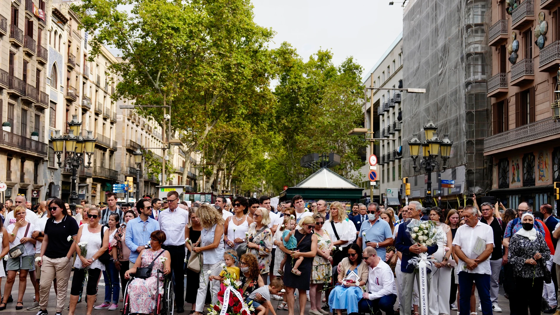 El acto del quinto aniversario de los atentados del 17A en Barcelona