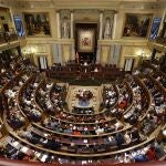 MADRID, 17/08/2023.- El hemiciclo del Congreso durante la sesión constitutiva de las Cortes Generales de la XV Legislatura, este jueves en Madrid. 