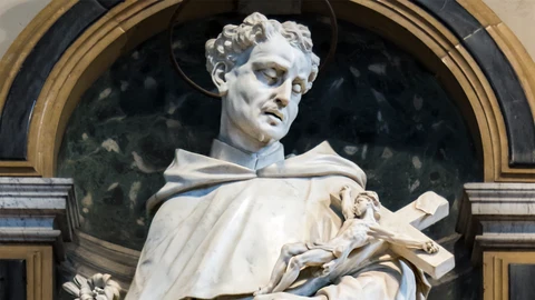 Escultura de San Felipe Benizio en la Basilica di Santa Maria dei Servi