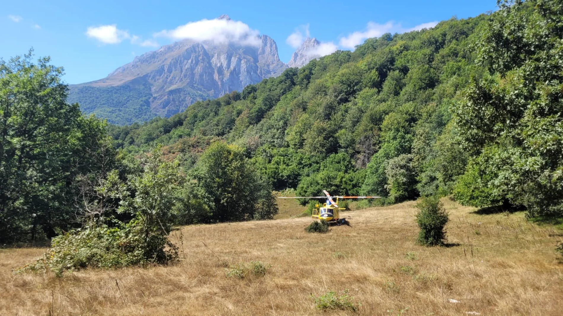 Rescate del montañero palentino con taquicardias en Picos de Europa