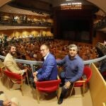 García Gallardo junto a Marcos Iglesias y el director del festival de Ciudad Rodrigo