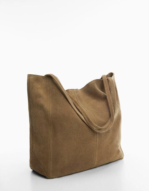 Bolso shopper estampado piel