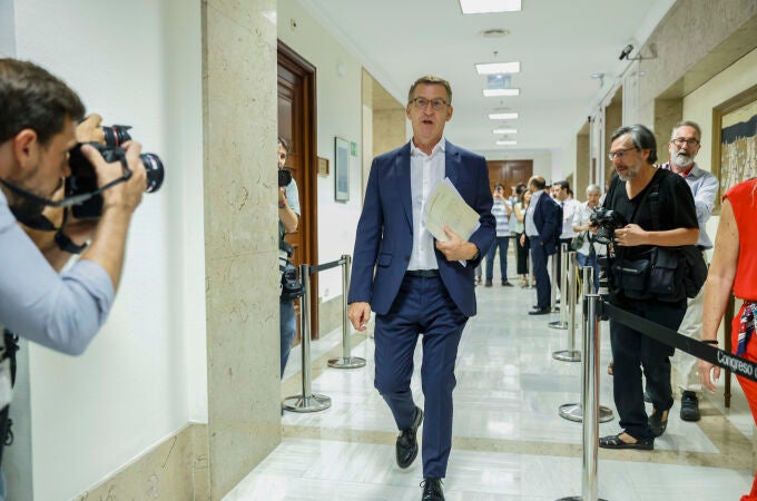 Alberto Núñez Feijóo recoge su actas de diputado en el Congreso de los Diputados