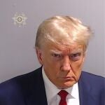 A handout photo made available by the Fulton County Sheriff's Office on 24 August 2023 shows the Fulton County Jail booking photo of former US President Donald Trump in Atlanta, Georgia, USA. Former US President Donald Trump and 18 co-defendants, have been indicted by a Fulton County Grand Jury for 2020 election interference in Georgia.