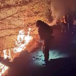 Incendio en San Bartolomé de Rueda (León)