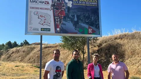Primera Valla de la Ruta de las Mascaradas de la provincia de Zamora