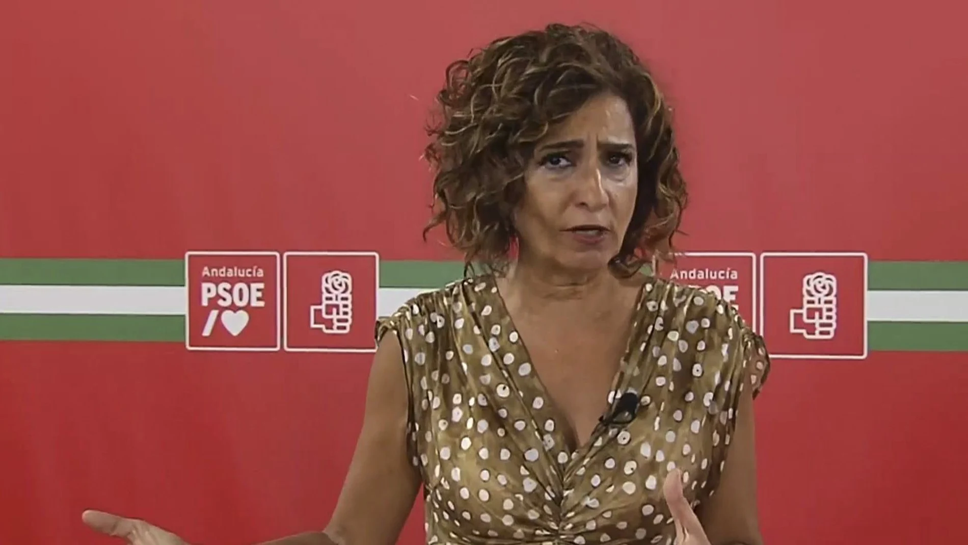 La vicesecretaria general del PSOE y ministra de Hacienda en funciones, María Jesús Montero, ayer