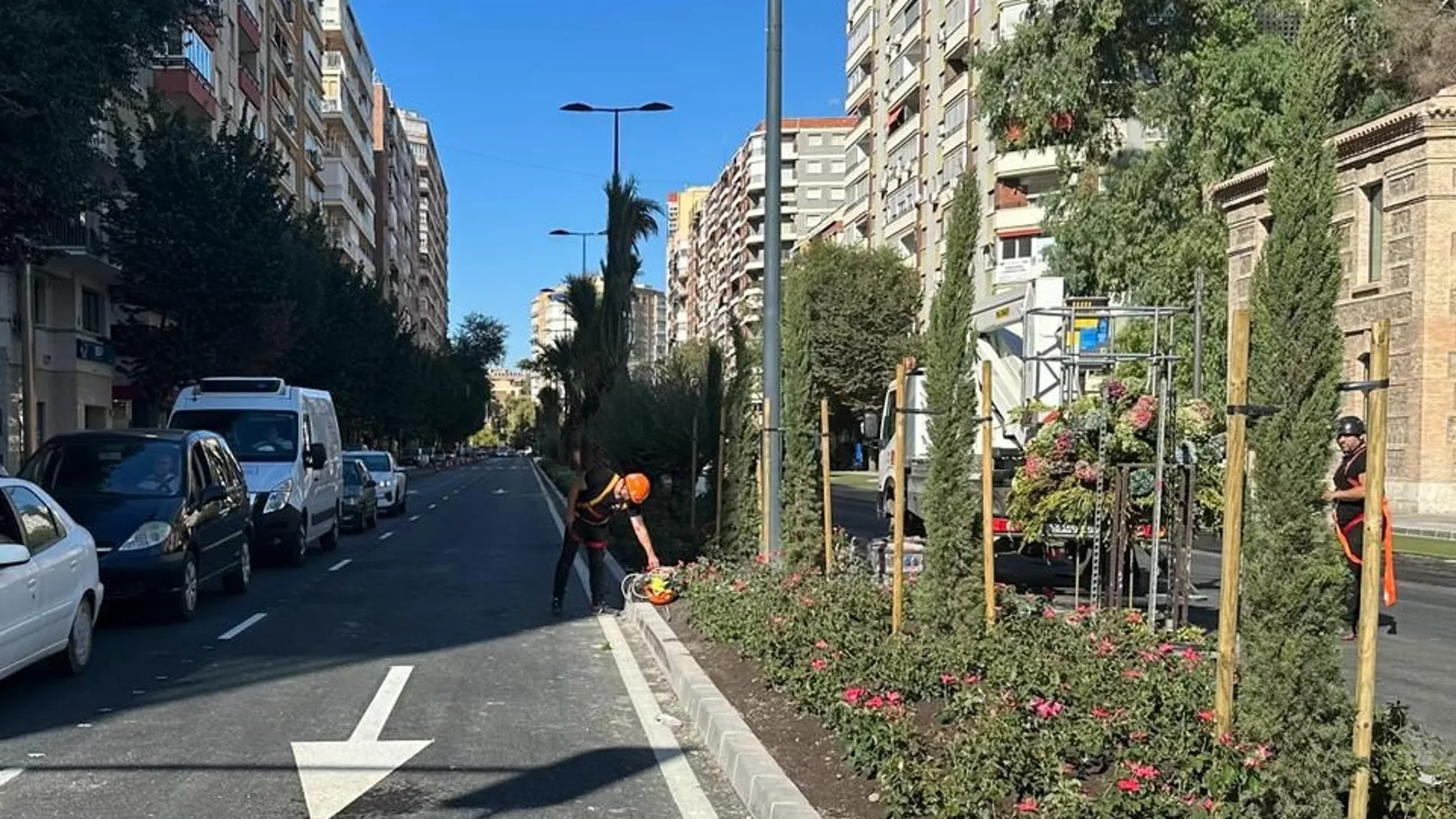 El tráfico en el centro de Murcia recupera la normalidad