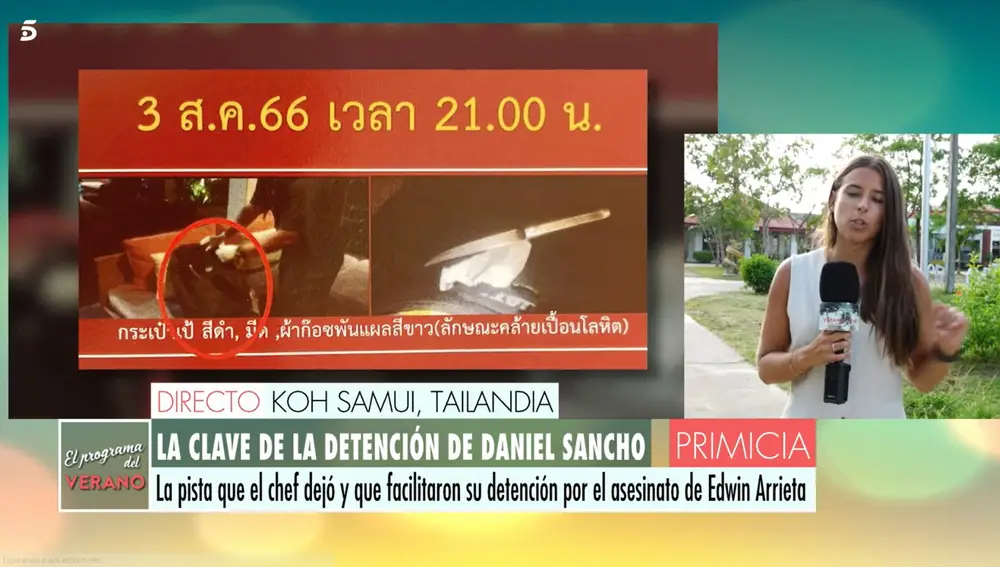 La mochila y el cuchillo olvidados de Daniel Sancho en un restaurante de Tailandia