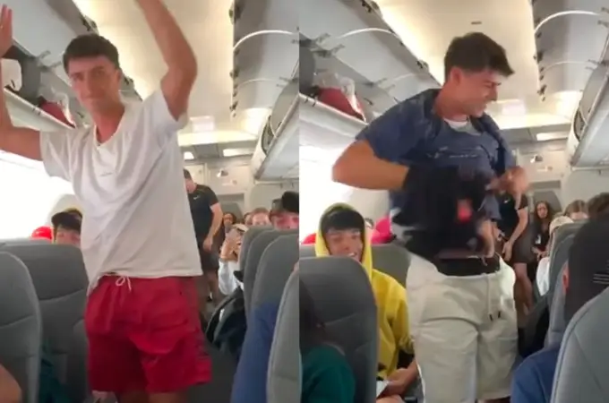 Un joven desata una ovación de aplausos en el avión por llevar toda su ropa puesta y así no pagar equipaje 