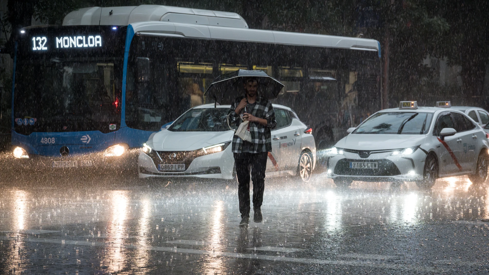 Fuertes lluvias y tormentas a Madrid