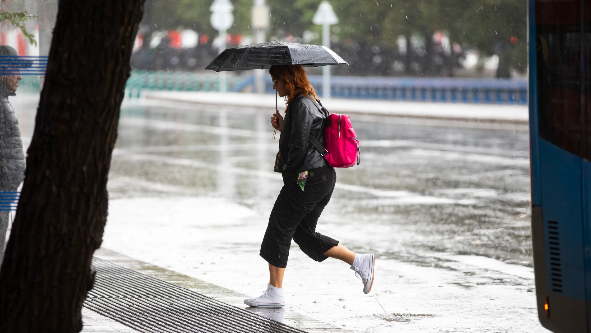 Fuertes lluvias en Madrid por el paso de la Dana.© Jesús G. Feria.