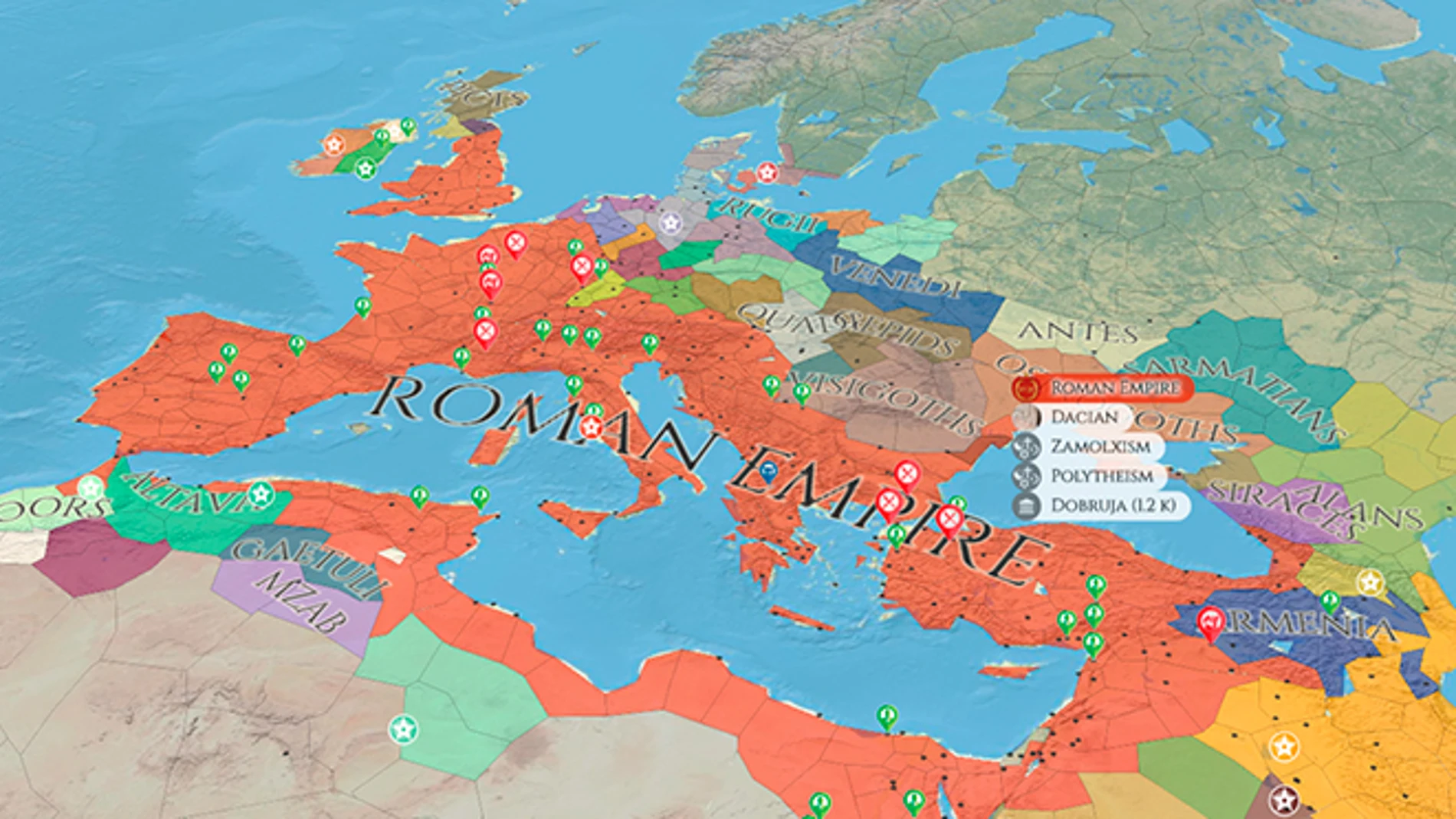 En este mapa interactivo puedes ver la historia del mundo de los últimos 4000 años.