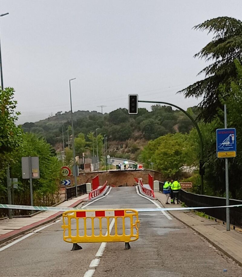 Estado en el que se encuentra la carretera después de las fuertes lluvias