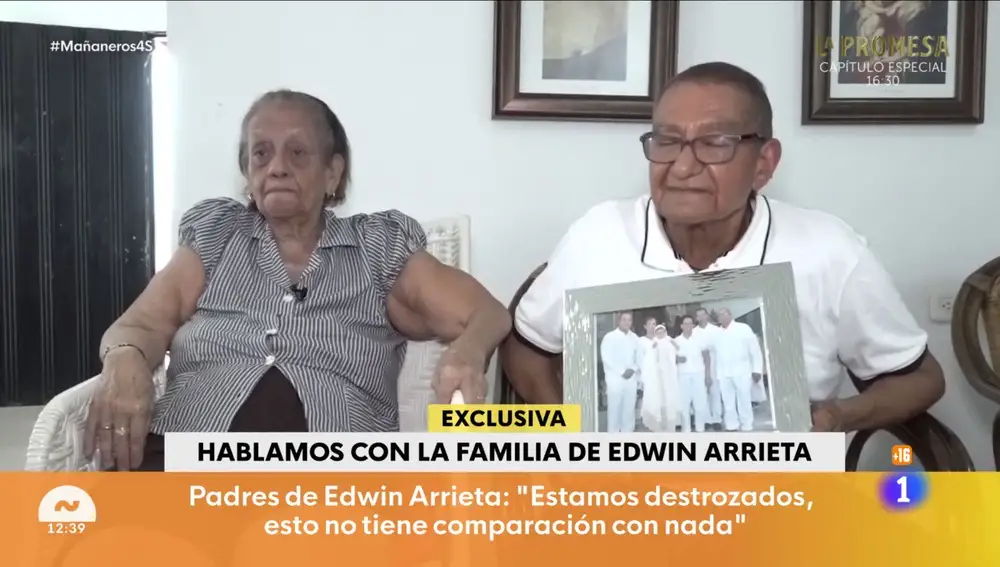 Los padres de Edwin Arrieta