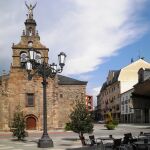 Plaza Mayor de Bembibre, en la provincia de León