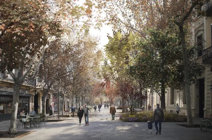 La Justicia ordena desmantelar el gran eje verde de Colau en el centro de Barcelona