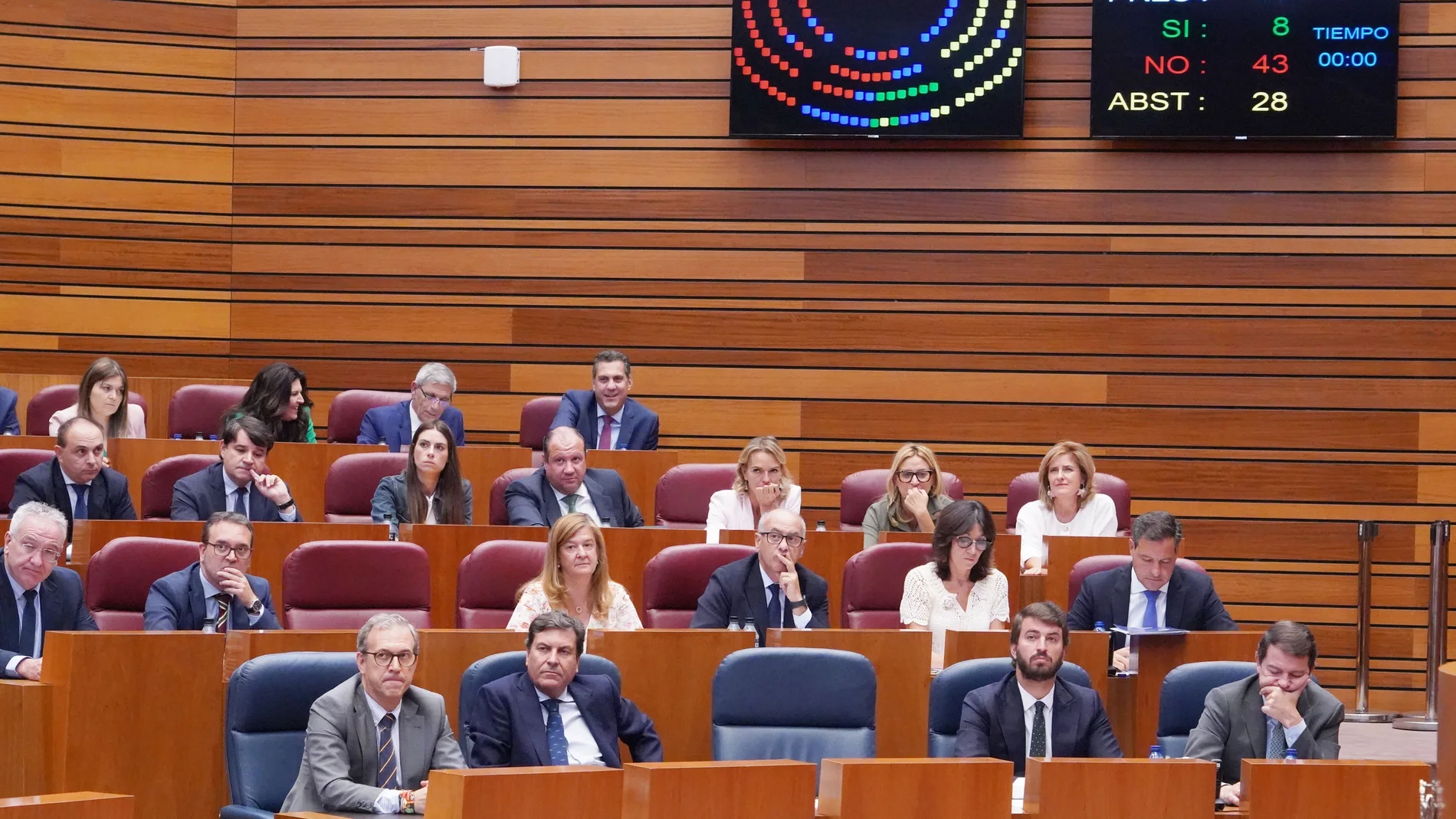 Un instante de las votaciones en la Cámara autonómica