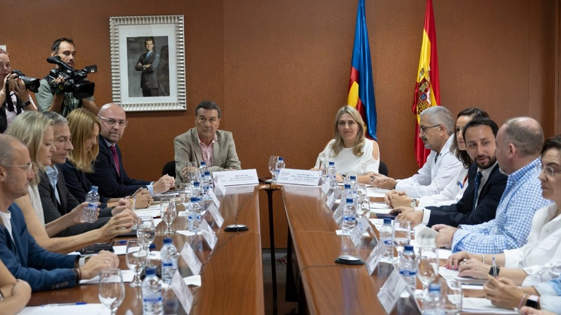 El conseller de Sanidad, Marciano Gómez, durante la reunión del Consejo de gobierno del Consorci Hospitalari Provincial de Castelló