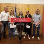 Las entidades independentistas en la presentación del manifiesto 