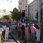 Manifestantes contra la amnistía en Madrid
