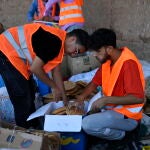 Aid donation point in Marrakech following powerful earthquake in Morocco