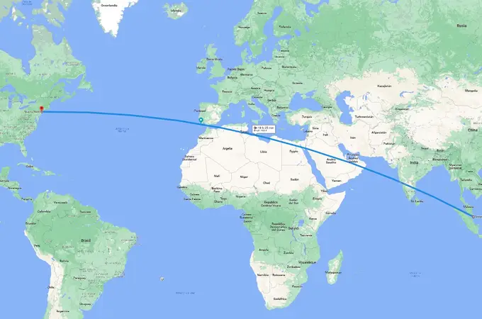 Este es el vuelo más largo del mundo