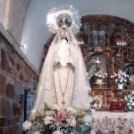 Dulce Nombre de María en la iglesia parroquial de Santa María de Zardaín, en Tineo, Asturias