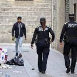 Patrulla policial en el centro de Barcelona