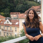 María Oruña, ayer en el Balneario de Puente Viesgo, en Cantabria