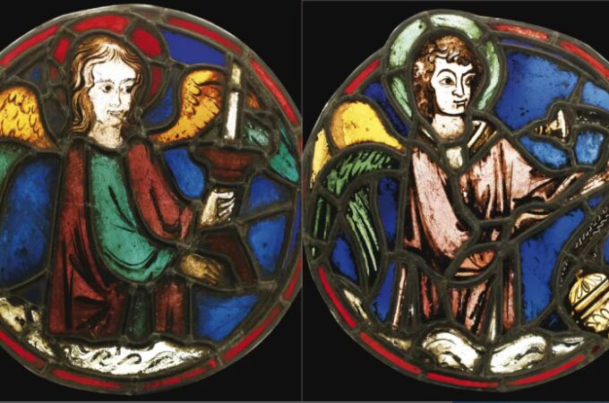 Las vidrieras robadas de Notre Dame representan a dos ángeles