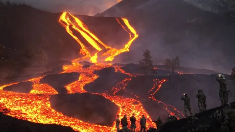Erupción del volcán de La Palma el 29 de noviembre de 2021