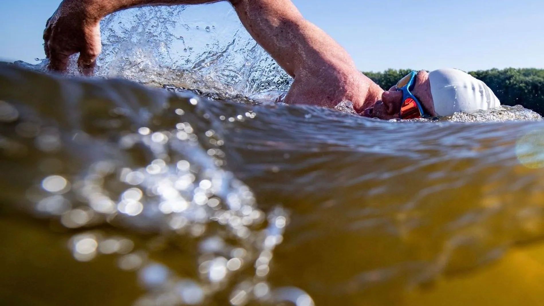 Un nadador británico recorre 500 km del río Hudson en EEUU para crear conciencia ambiental