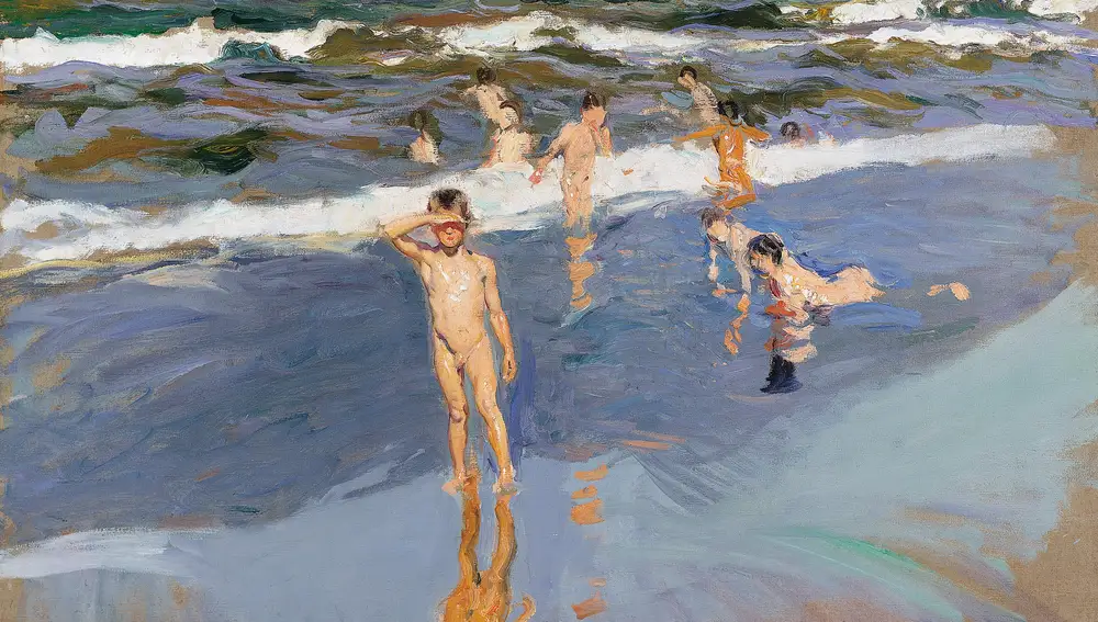 &quot;Niños en el mar. Playa de Valencia&quot; (1908) 