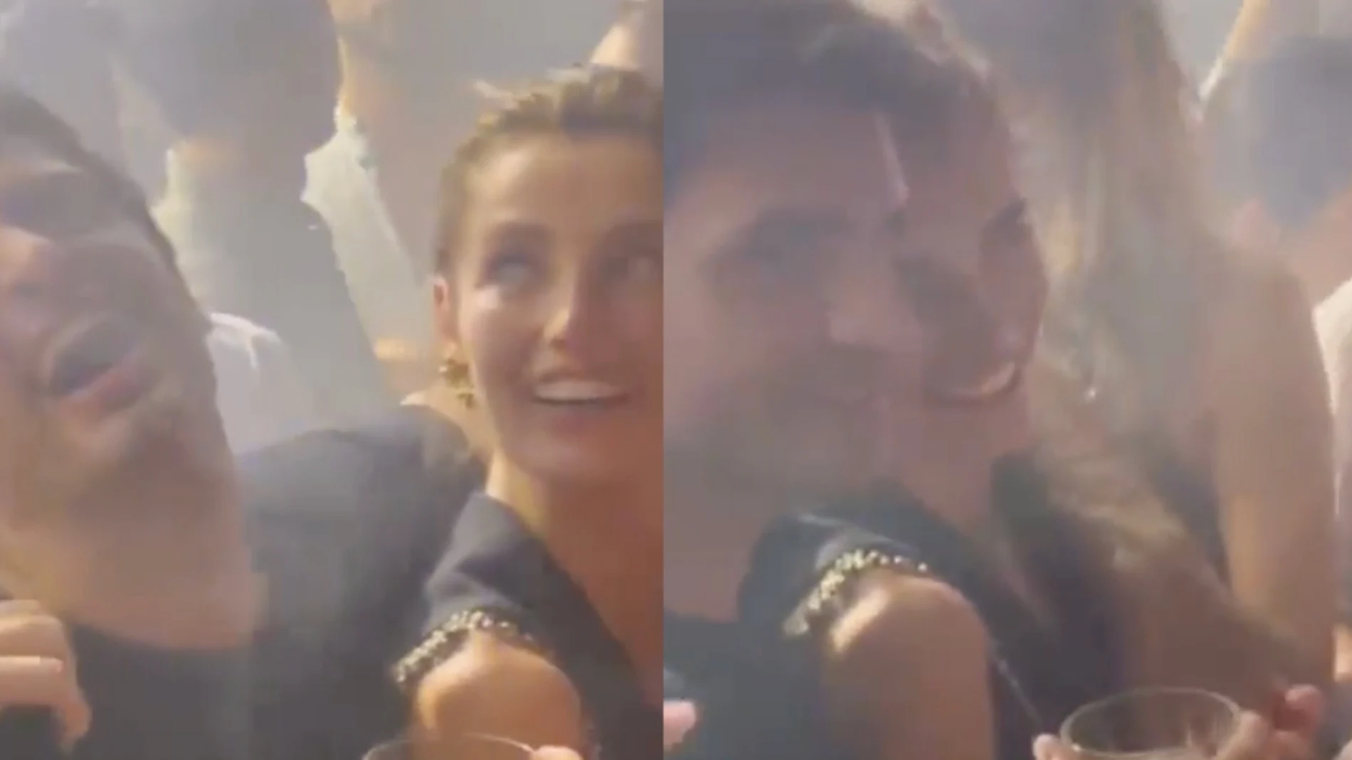 Carlos Sainz celebra su victoria en la Fórmula 1 junto a su novia