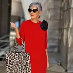 Carmen Gimeno con vestido rojo de Zara.