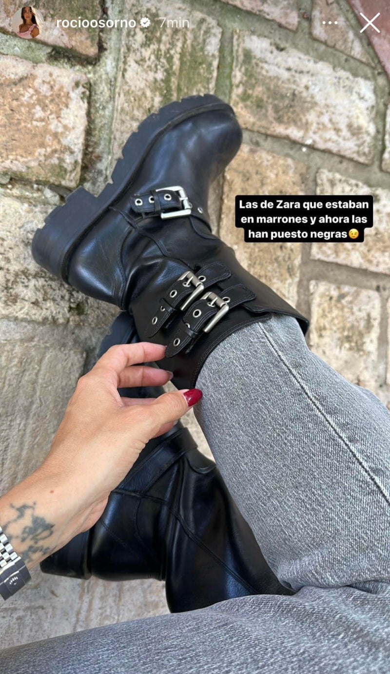 Roc o Osorno tambi n ha ca do rendida a las botas biker de Zara