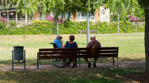Ancianos en una residencia