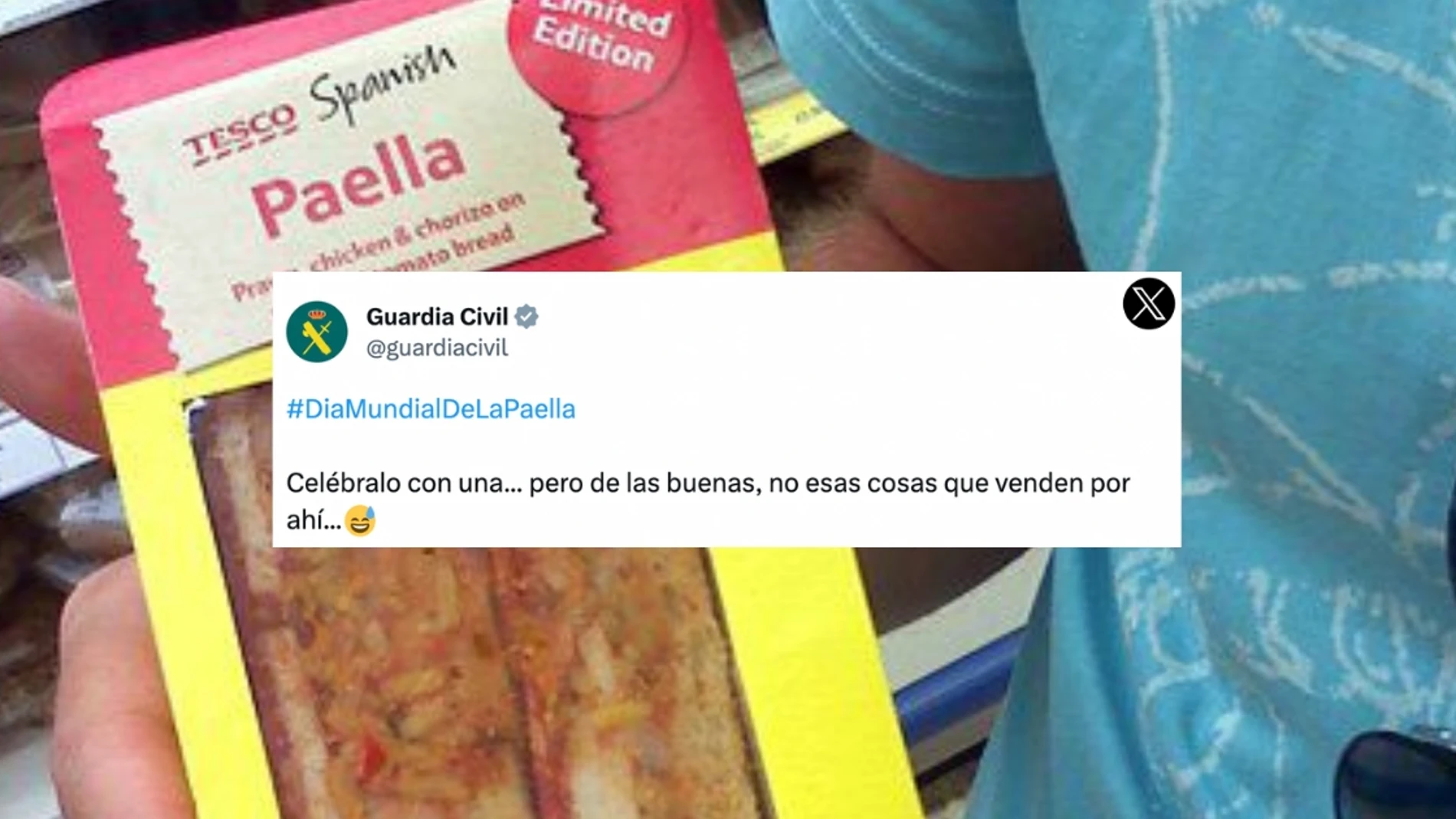 La Guardia Civil felicita el Día Mundial de la Paella en sus redes sociales 