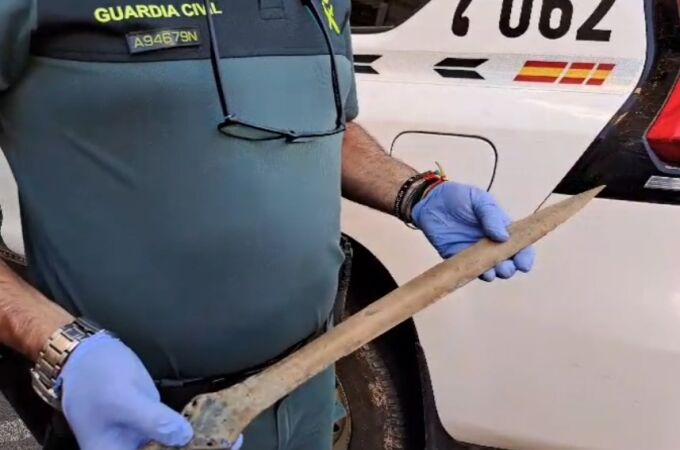 Espada tartésica recuperada por la Guardia Civil