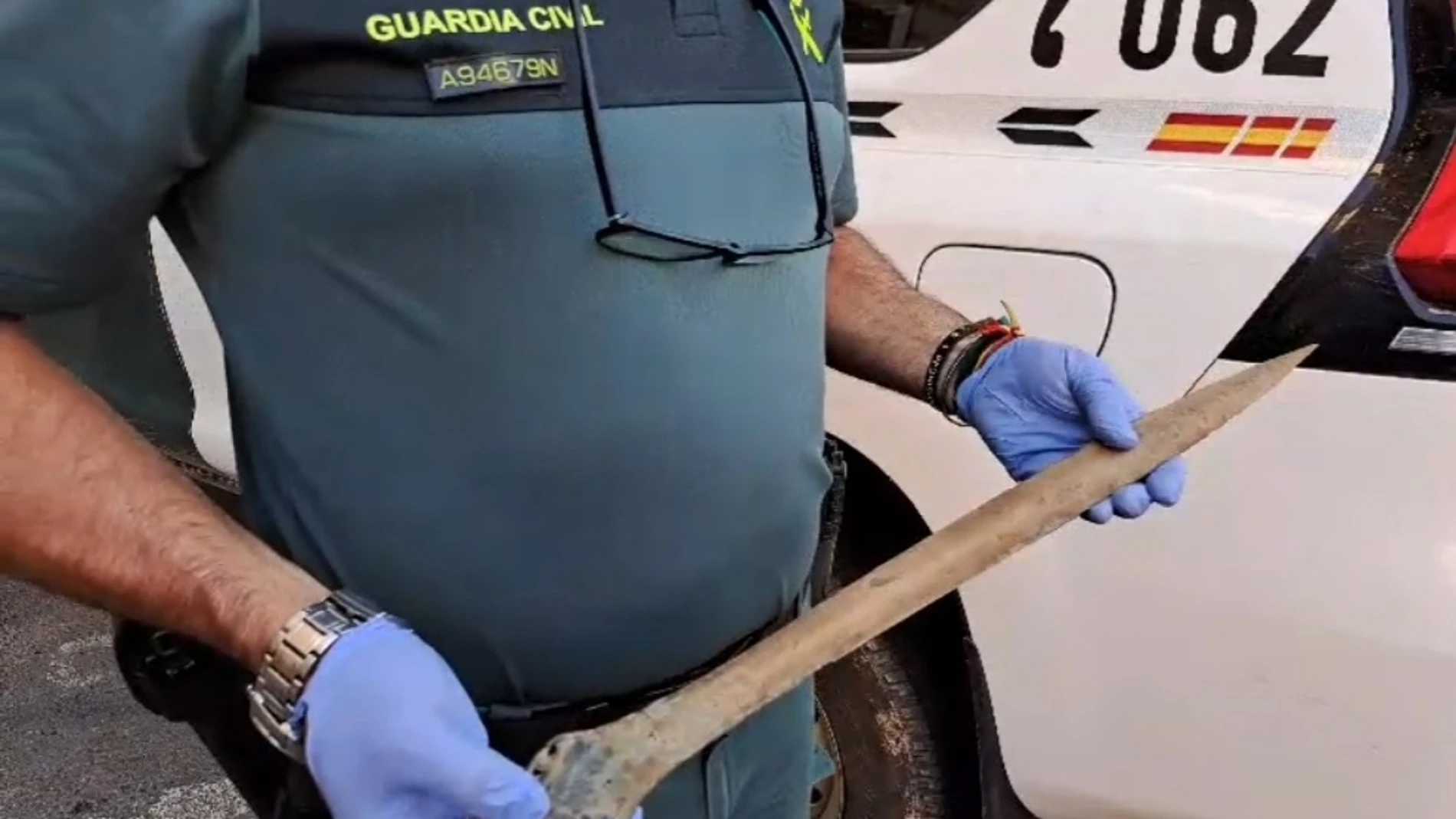 Espada tartésica recuperada por la Guardia Civil