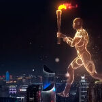 Así se creó el atleta digital gigante que encendió el pebetero en la apertura de los Juegos Asiáticos.