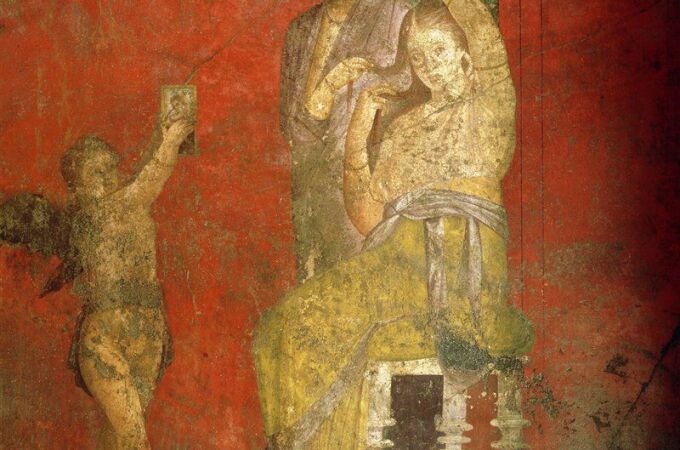Un fresco de Pompeya presenta un espejo como objeto cotidiano