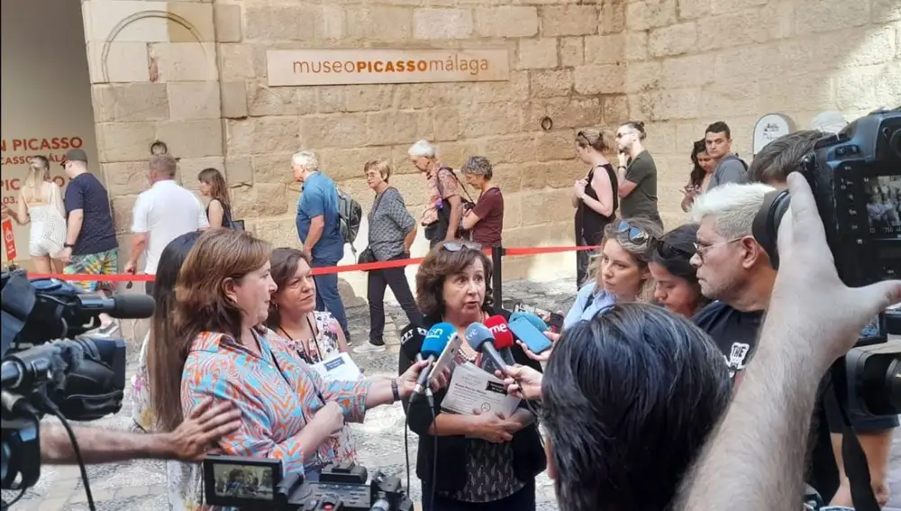 Representantes de los empleados del Museo Picasso Málaga
