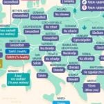 Mapa de estornudos en Europa