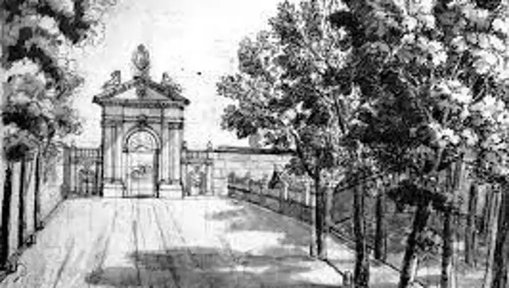 Dibujo de la Puerta de Recoletos