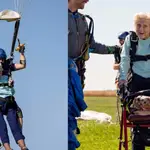 Dorothy Hoffner, la mujer más longeva en saltar en paracaídas con 104 años
